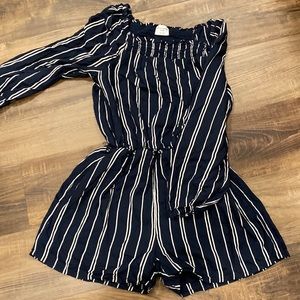 Long sleeve shorts romper